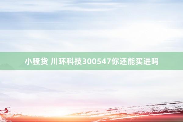 小骚货 川环科技300547你还能买进吗