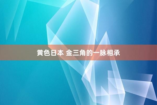 黄色日本 金三角的一脉相承