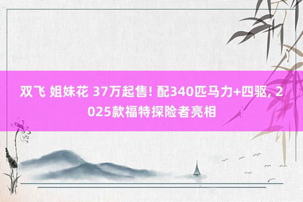 双飞 姐妹花 37万起售! 配340匹马力+四驱, 2025款福特探险者亮相