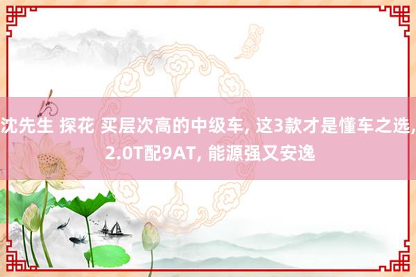 沈先生 探花 买层次高的中级车, 这3款才是懂车之选, 2.0T配9AT, 能源强又安逸
