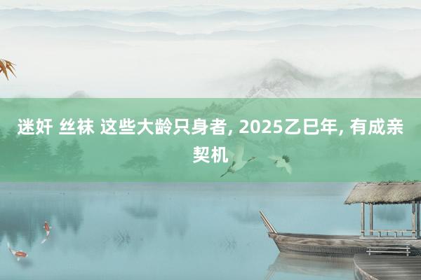 迷奸 丝袜 这些大龄只身者, 2025乙巳年, 有成亲契机