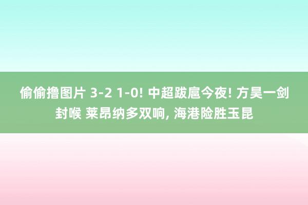 偷偷撸图片 3-2 1-0! 中超跋扈今夜! 方昊一剑封喉 莱昂纳多双响, 海港险胜玉昆