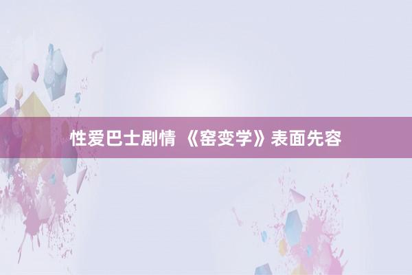 性爱巴士剧情 《窑变学》表面先容