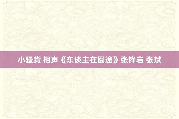 小骚货 相声《东谈主在囧途》张锋岩 张斌