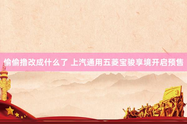 偷偷撸改成什么了 上汽通用五菱宝骏享境开启预售